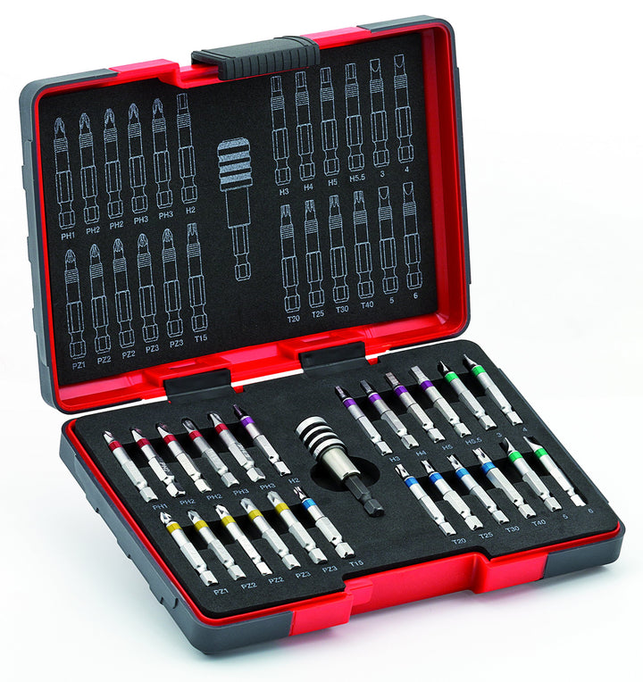 USAG U06640111 - 664 S25 - Sortiment mit langen Bits für Schlagschrauber - 1/4" (25 Teile) Sortiment