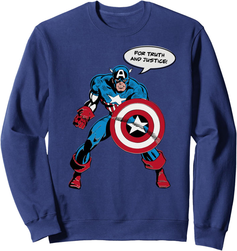 Marvel Captain America Simple Comic Bubble Sweatshirt