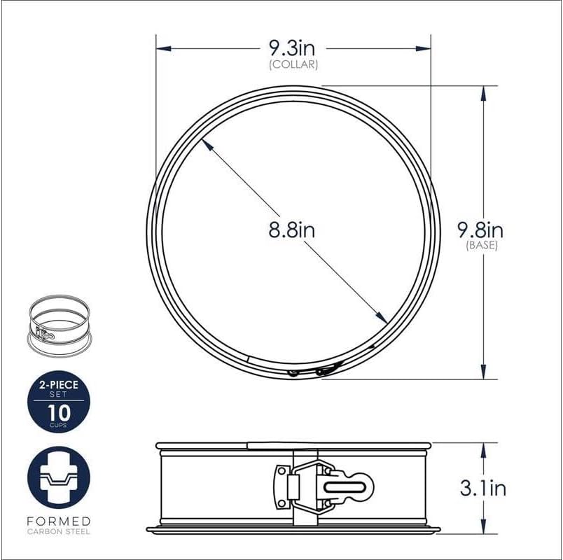 Nordic Ware 55742 Springform, antihaftbeschichtet, Karbonstahl, Käsekuchenform, Premium-Backzubehör