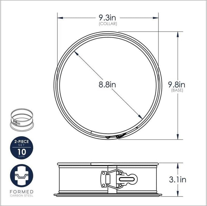 Nordic Ware 55742 Springform, antihaftbeschichtet, Karbonstahl, Käsekuchenform, Premium-Backzubehör