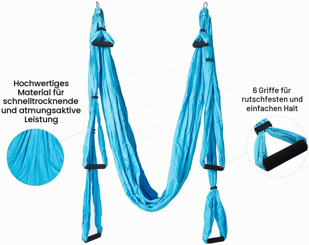 Yoga Hängematte Set Aerial,Aerial Yogatuch,Aerial Yoga Hammock Swing mit Tragetasche und Verlängerun