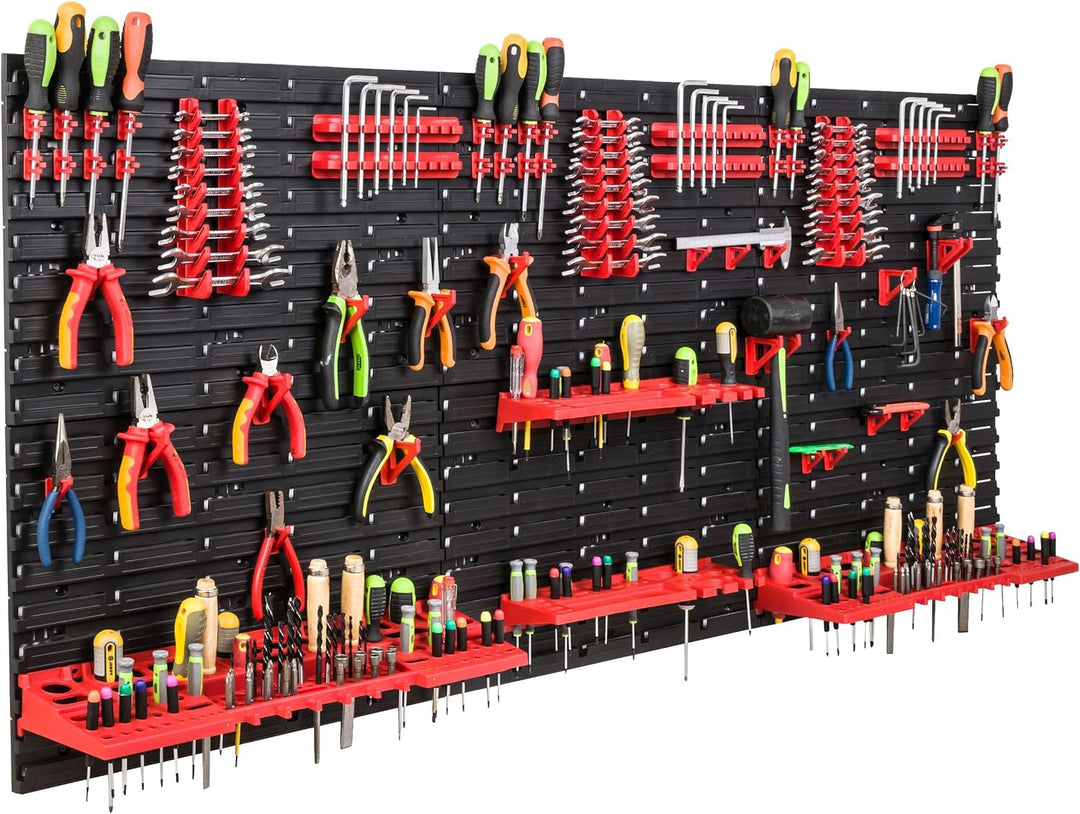 SimpleThing Lagersystem Werkstattregal | 172 x 78 cm | | Wandregal mit Werkzeughalterungen - Wandpla