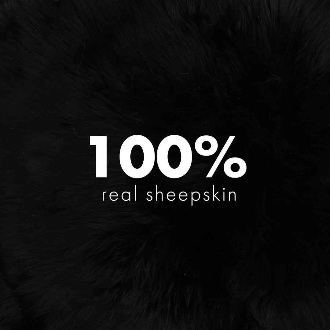 Nordic Sheep Lammfell Kissen 40x40 cm | 4er Pack | Weiches Fell für Stühle & Sofa | Gemütliches Sitz
