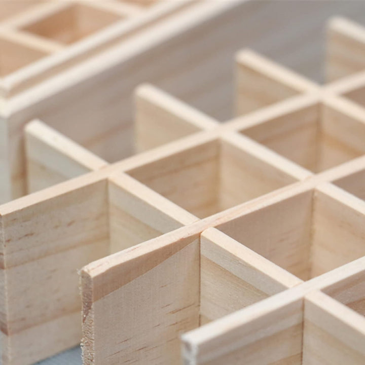RoseFlower 25 Slots Ätherisches Öl Box aus Holz - Ideales Aufbewahrungsbox Organisator für Ätherisch
