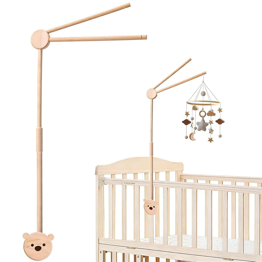 Mobile Halterung Holz,Baby Mobile Halterung für Babybett,Verstellbarer Mobile Halterung Wickeltisch