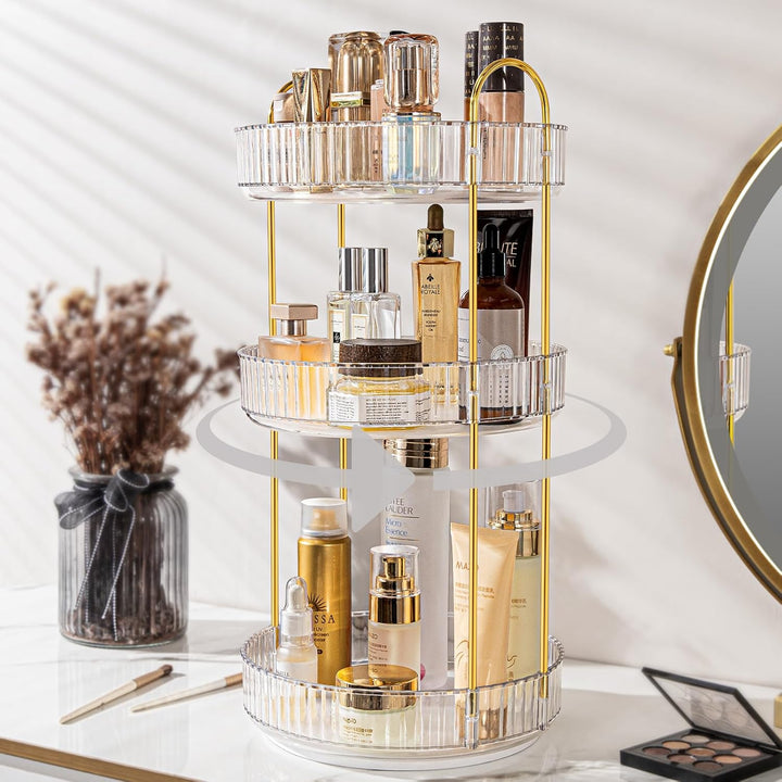 CESTATIVO Make Up Organizer, 360° Drehbar Kosmetik Organizer, Beauty Organizer, Hautpflege Organizer