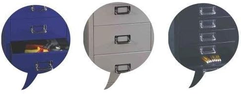 BISLEY MultiDrawer, 29er Serie, DIN A4, 6 Schubladen, Metall, 355 Silber, 38 x 27.9 x 59 cm