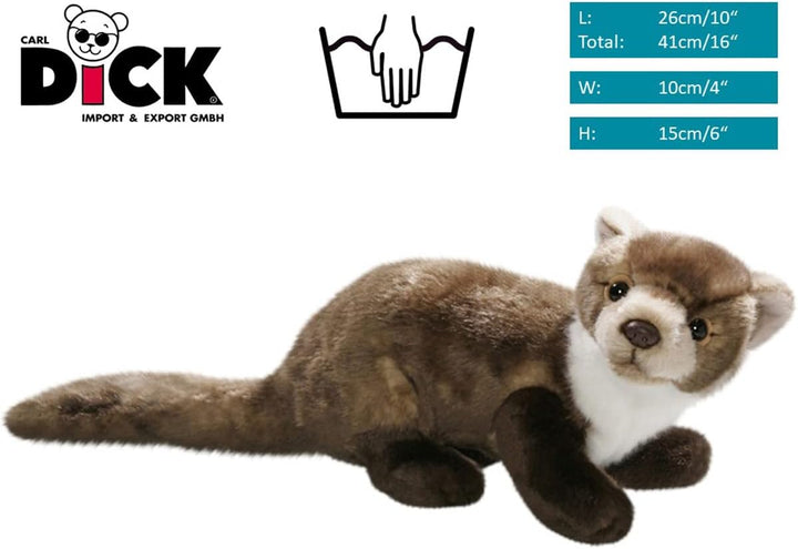 Carl Dick Marder, Steinmarder, Plüschtier, Kuscheltier ca. 26cm, 41cm mit Schwanz 2682 Ma - Braun, M