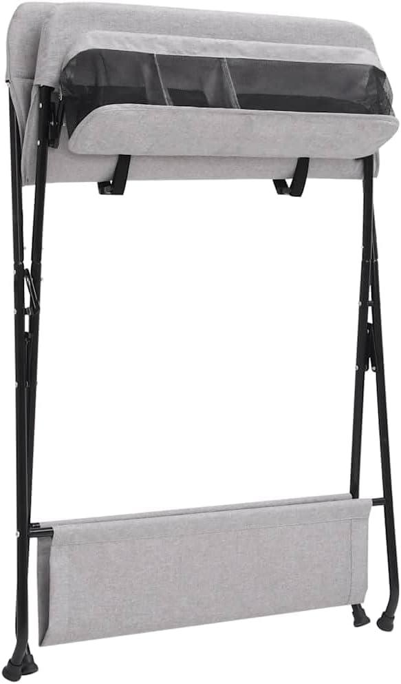 vidaXL Wickeltisch mit seitlichen Staufächern Zusammenklappbar Wickelauflage Kommode Mulde Unterlage