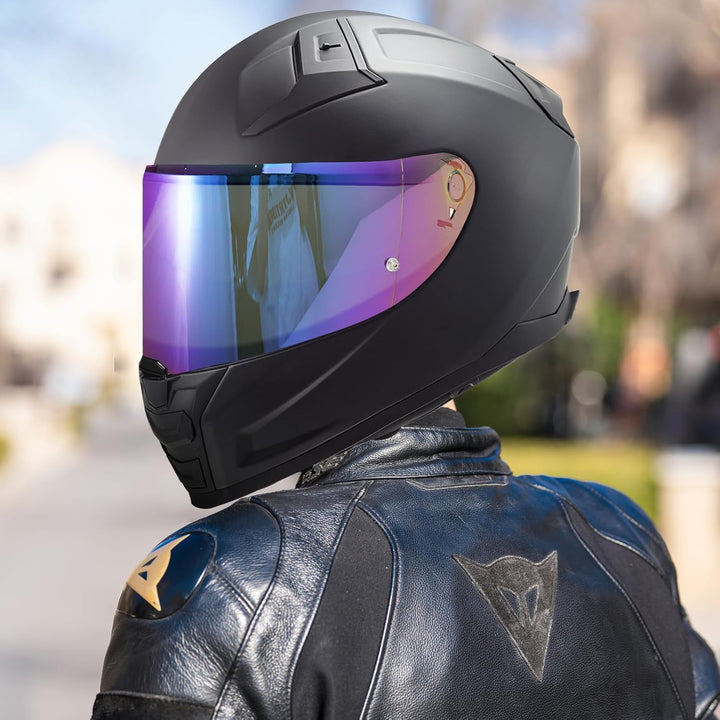 VCOROS Motorradhelm Visier,Motorrad Windschutz Helm Objektiv Visier,Helmvisier für FF811/VECTOR II/C