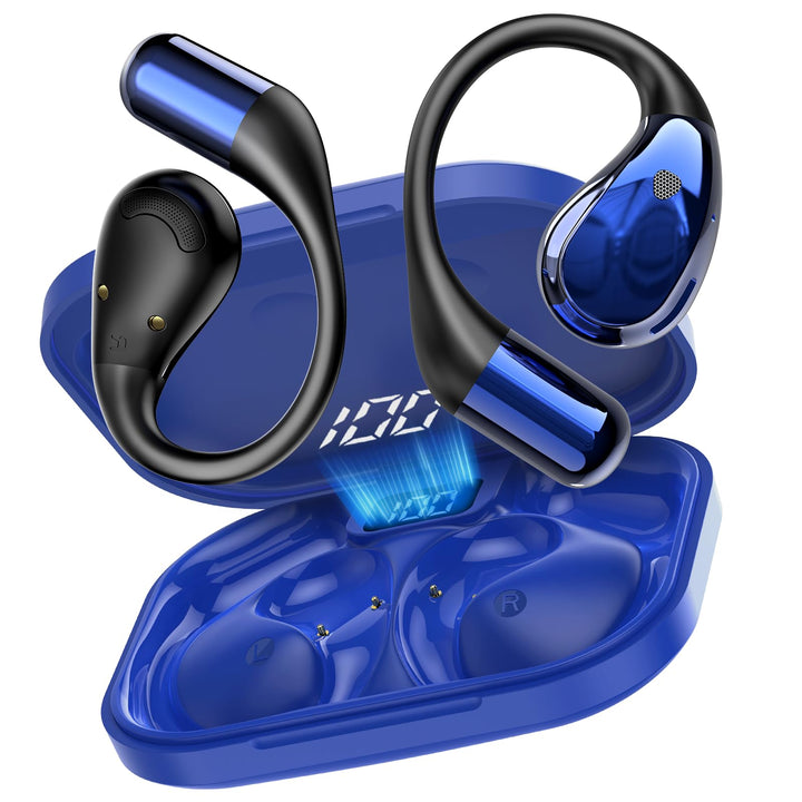 Open Ear Kopfhörer Bluetooth 6.0 mit HD Mic, Kopfhörer Kabellos Bluetooth HiFi Stereo mit Ohrhaken,