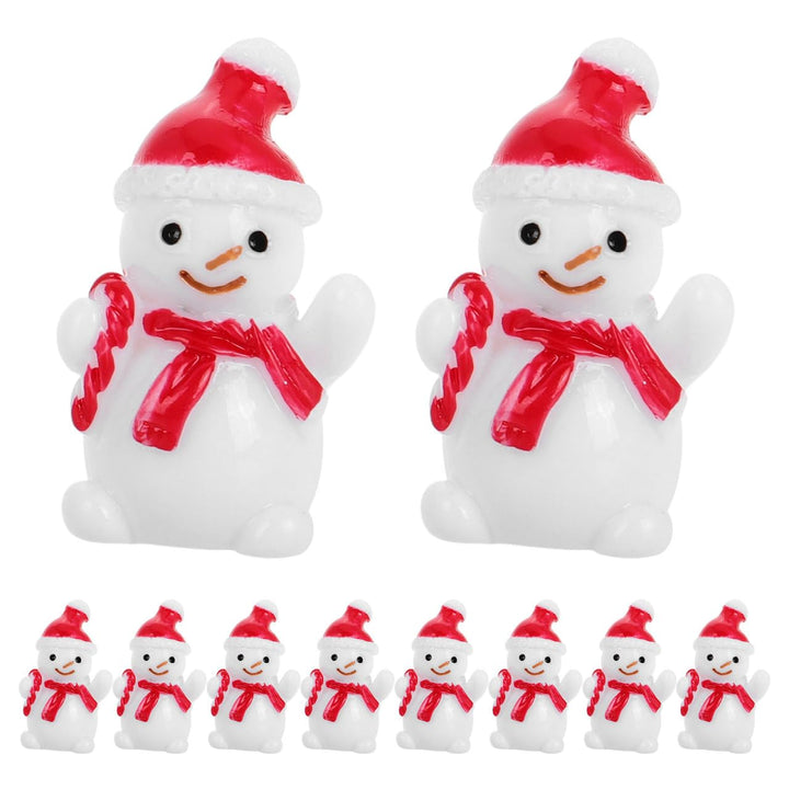 Gadpiparty 10pcs Kleine Figuren FüR Schneekugel, Mini Weihnachtsfiguren, DIY Dekoration Mikro-Landsc