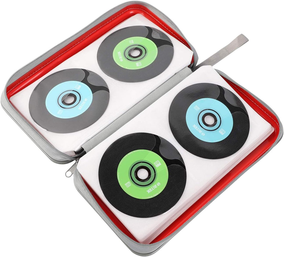 alavisxf xx CD Tasche, 96 CD/DVD Tasche Hartplastik CD Taschen Aufbewahrung Schutzhülle DVD Lagerung