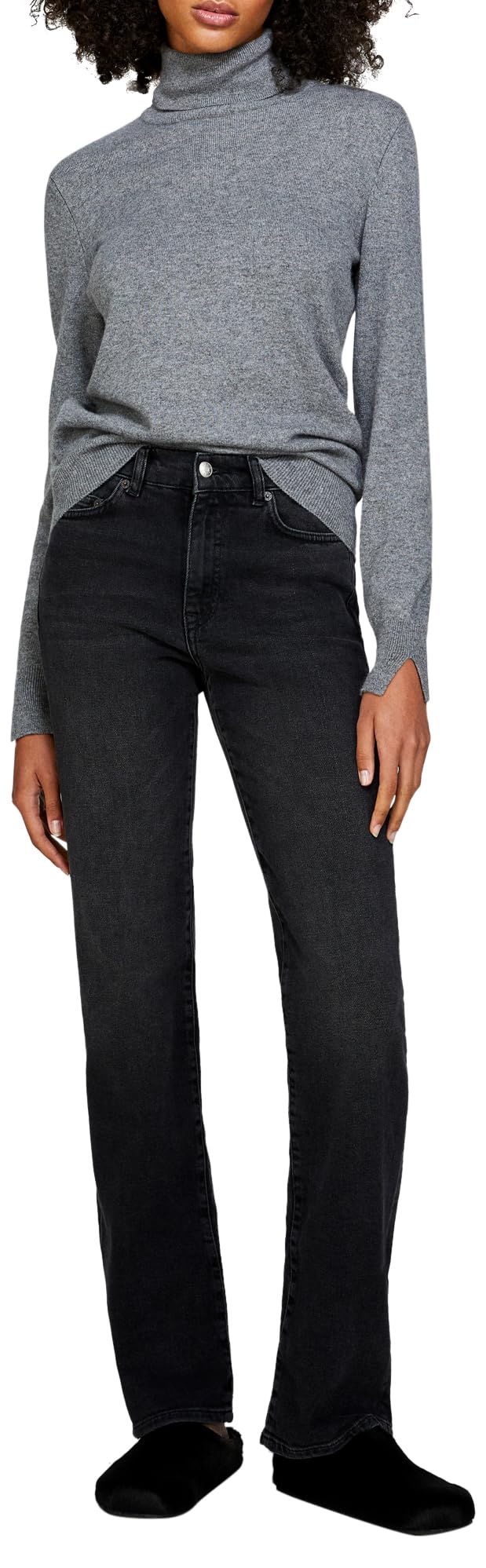 SISLEY Damen Pants 25 Black Denim 800, 25 Black Denim 800
