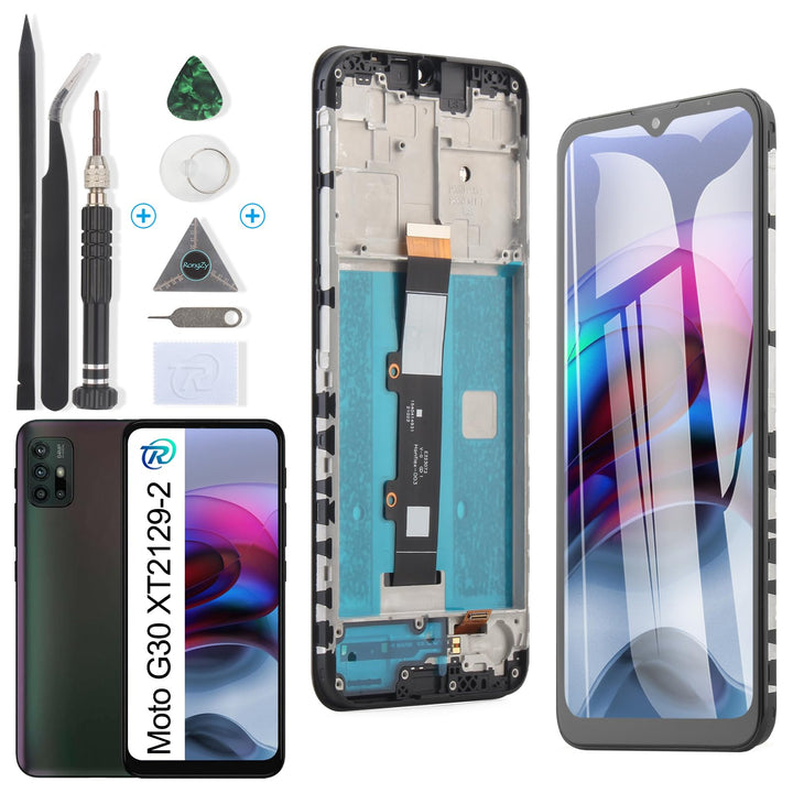 RongZy für Motorola Moto G30 XT2129-2 LCD Bildschirmersatz für Motorola Moto G30 XT2129-2 Touchscree