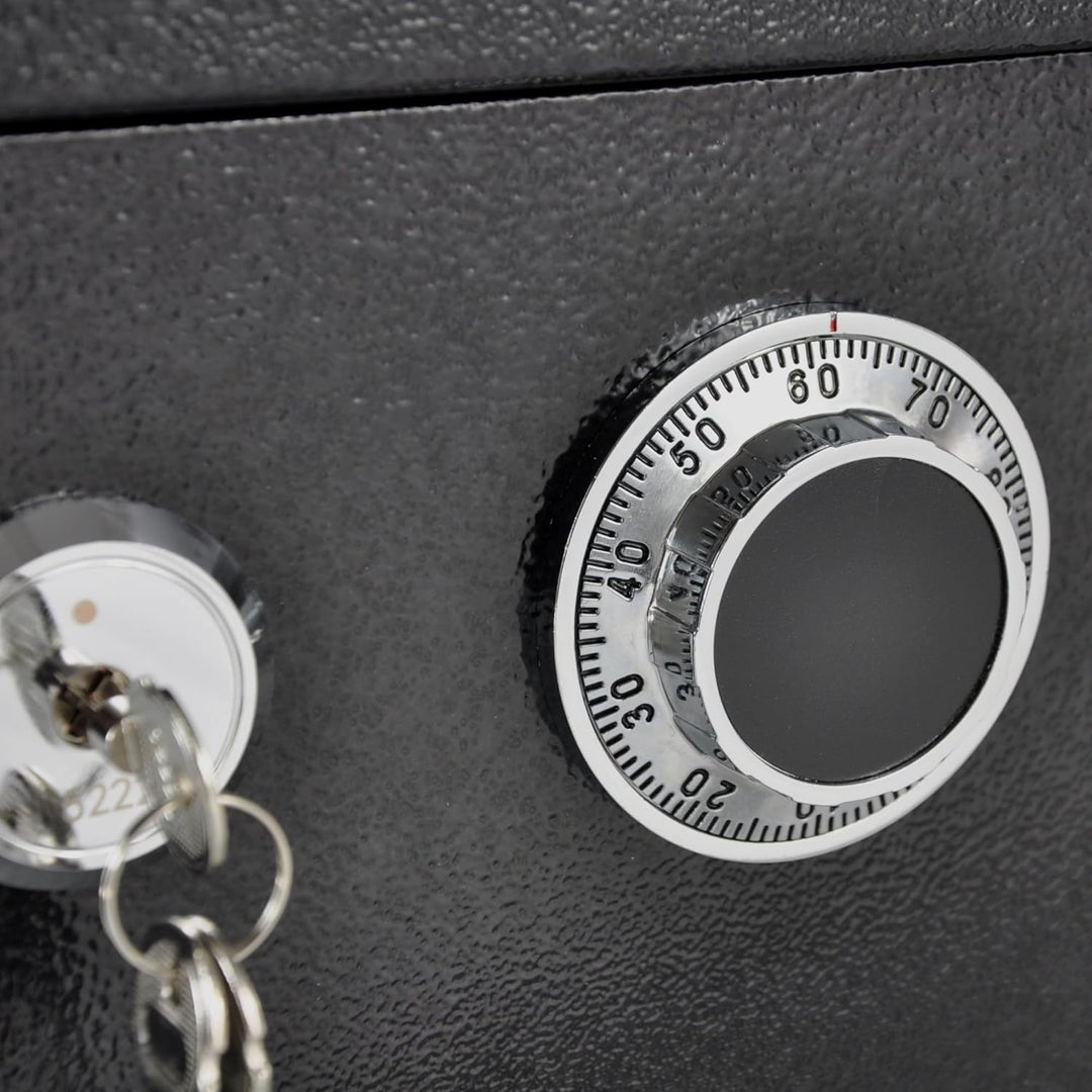 Tresor Möbeltresor Safe Mechanisches Kombinationsschloss + Doppelbartschloss Schranksafe Geldschrank