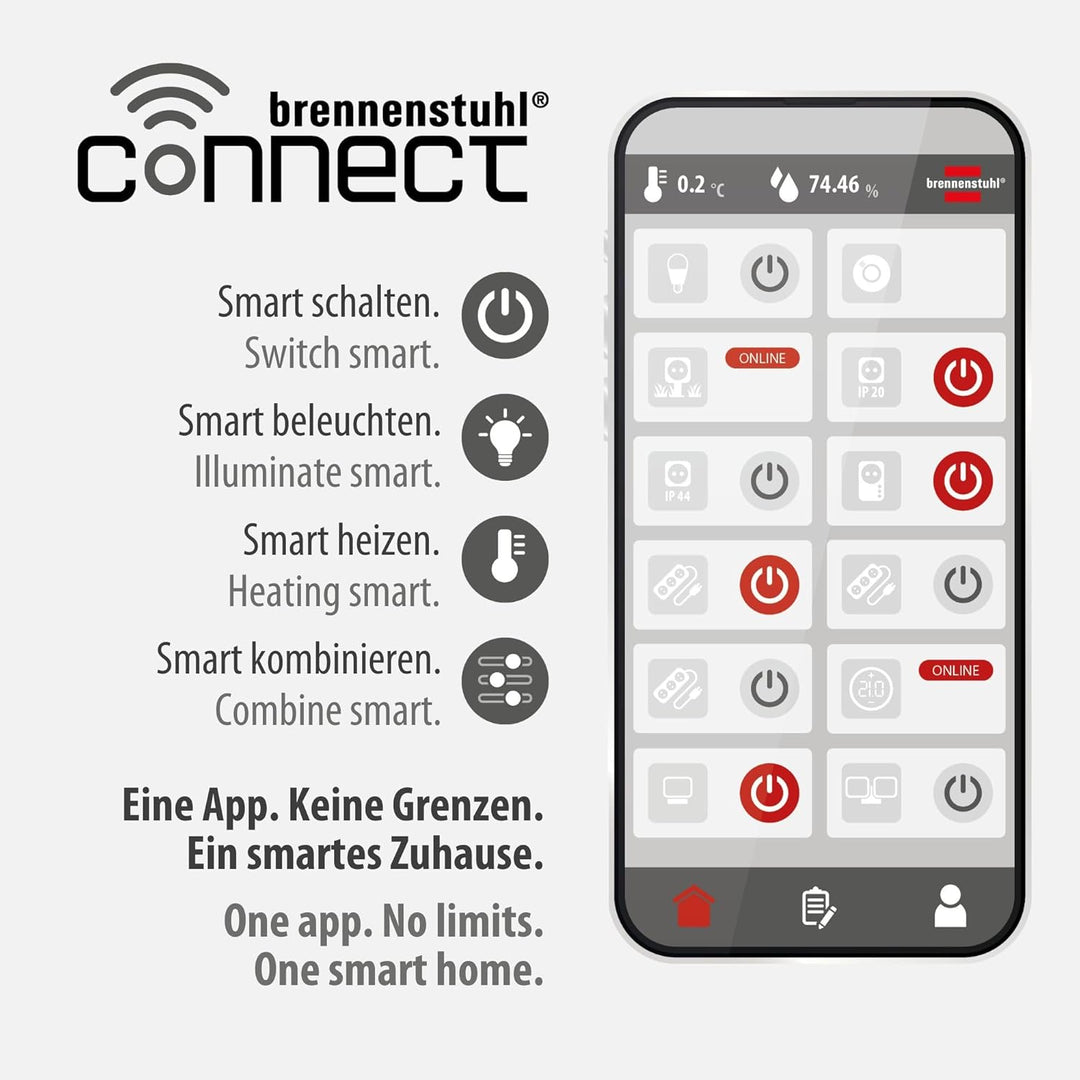 Brennenstuhl Connect Zigbee Wassermelder WM CZ 01 (Wassersensor warnt bei Wasserschäden, sofortige B
