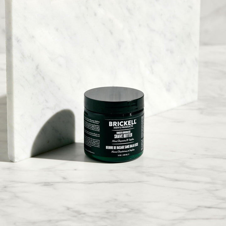Brickell Men's Products Glatte, bürstenlose Rasierbutter – natürlich und organisch (Duftend, 148 mL)