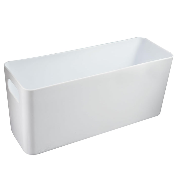 3x Ordnungsbox - 10 cm hoch - WEIss - 20x10x10cm - 1,4 Liter - Schubladenorganizer Ordnungskorb Schu