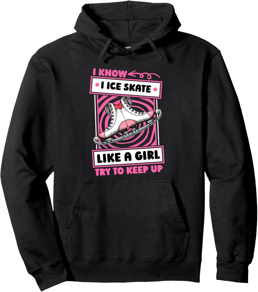 Schlittschuhläufer Mädchen Eislaufen - Schlittschuhlaufen Pullover Hoodie