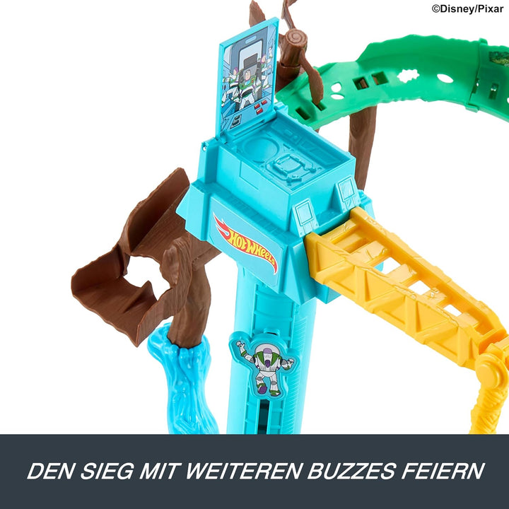 Hot Wheels Spielzeugauto Trackset, Disney Pixar Toy Story 5 Superstar Speeders Hi-Tech Buzz Lightyea