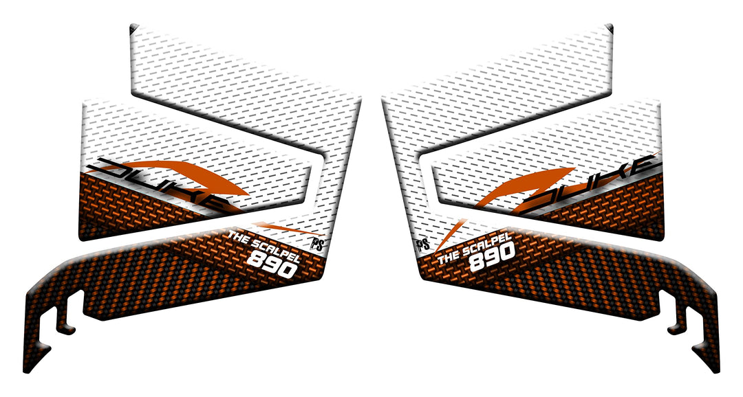 Paraserbatoio.it Aufkleber mit 3D-Effekt, Tankschutz aus Harz, kompatibel mit KTM Duke 890 Racing, S