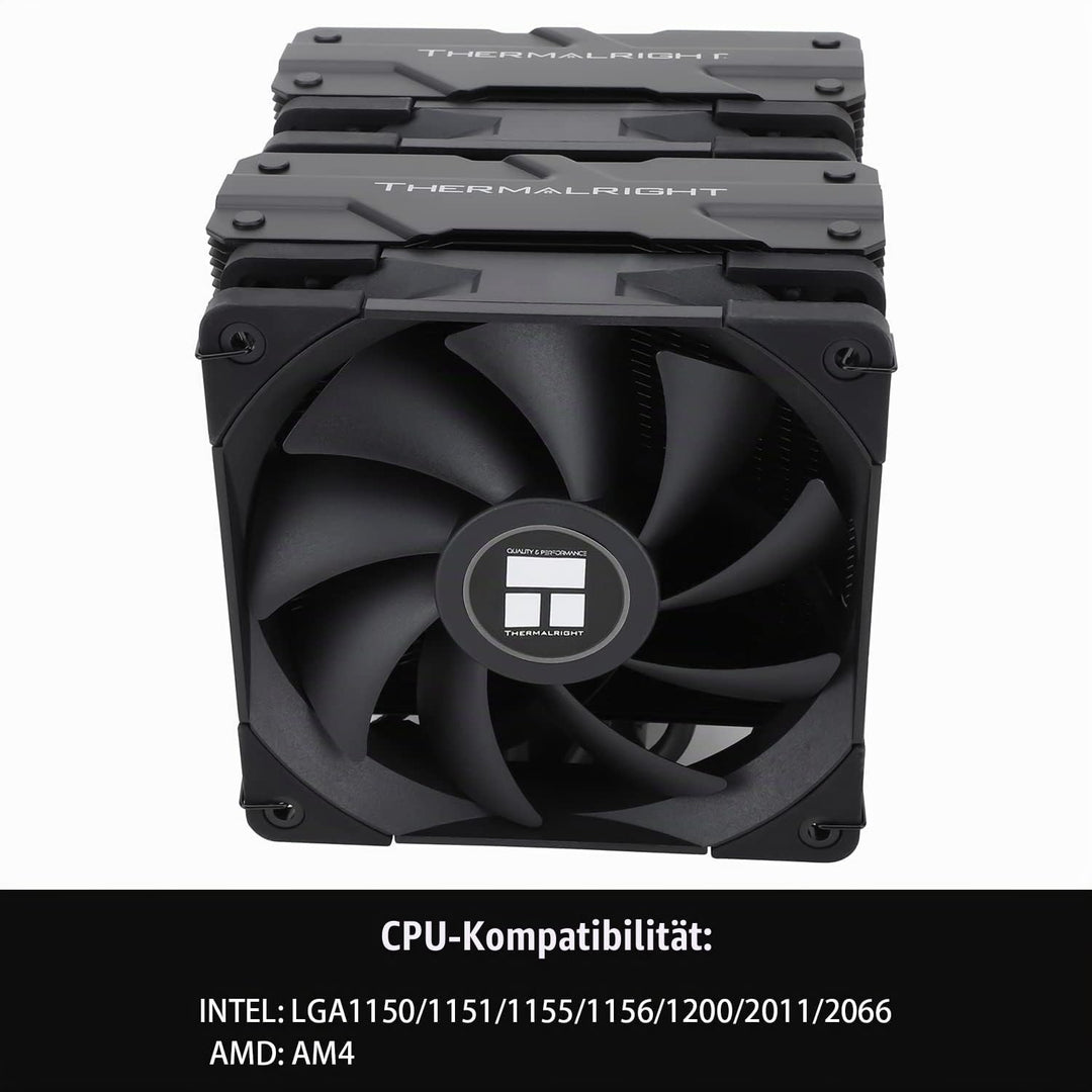 Thermalright Peerless Assassin 120 Black CPU-Luftkühler, 6 Heatpipes, zwei 120mm C12B PWM Lüfter, Al