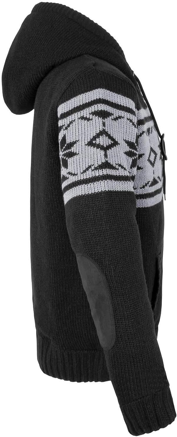 bw-online-shop Norweger Strickjacke Taylor mit Fell 3XL Schwarz, 3XL Schwarz