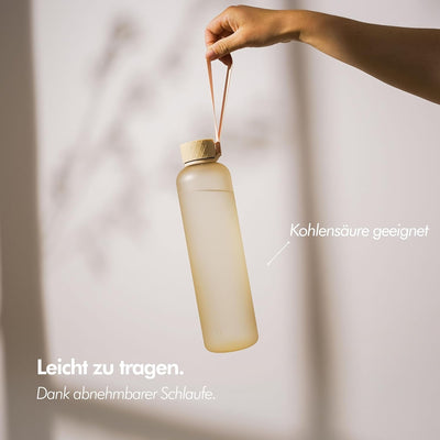KIVY Tritan Trinkflasche 1l Kohlensäure geeignet & auslaufsicher - Wasserflasche 1l - Wasser Flasche