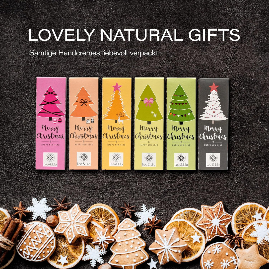 Leo & Lilo Kleiner Gruss Merry Christmas - Zauberhafte Handcreme Geschenksets - 6er-Set mit jeweils