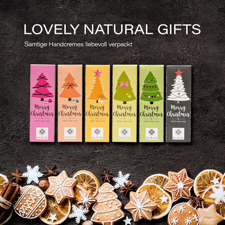 Leo & Lilo Kleiner Gruss Merry Christmas - Zauberhafte Handcreme Geschenksets - 6er-Set mit jeweils