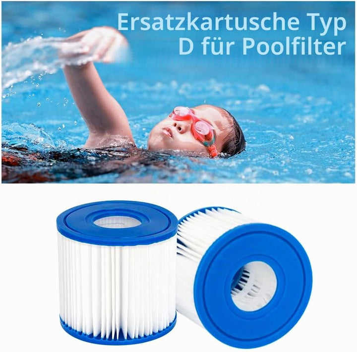 WuYan 4 x Filter für Poolpure Summer Escapes Filter Typ D, Summer Waves P57100102, für SFS-350 RP-35