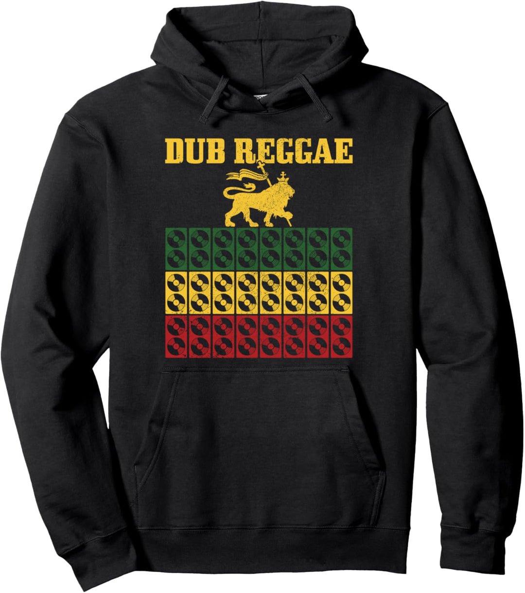 Dub Reggae Soundsystem Löwe von Juda Jamaika Retro Rasta Pullover Hoodie