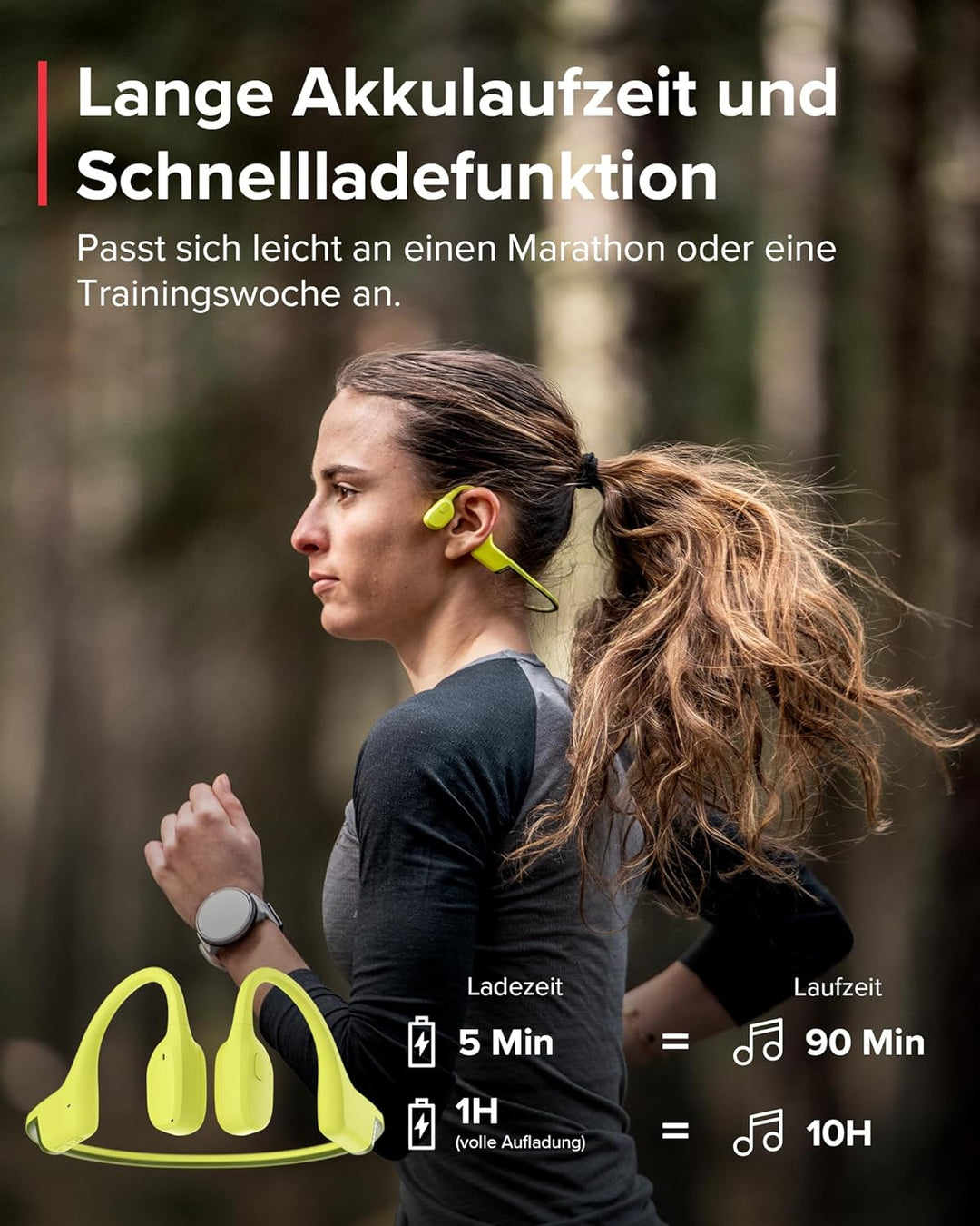 SUUNTO Sonic Knochenschall Kopfhörer, Open-Ear Bone Conduction Bluetooth Sport Kopfhörer, Verbessert