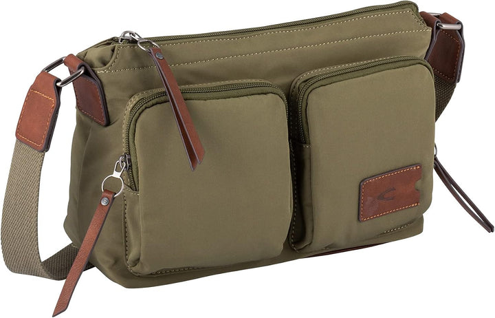camel active bags Sky Damen Umhängetasche Crossbody Bag Mittelgross Grün Khaki 28,5 x 11,5 x 25,5, K