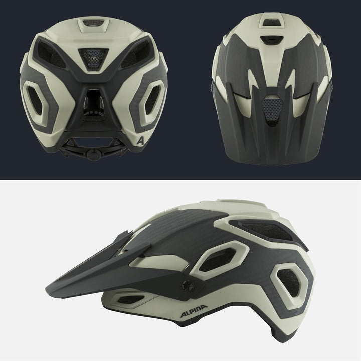 ALPINA ROOTAGE - Extrem Robuster, Carbonfaser-Verstärkter Enduro & Trail Fahrradhelm Mit Kühlenden P