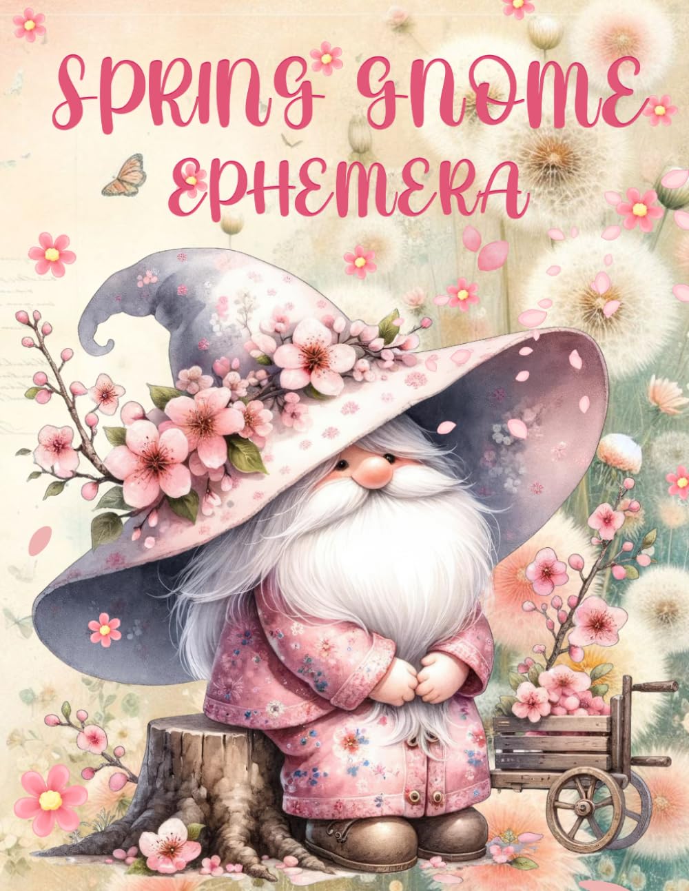 Spring Gnome Ephemera Book: High Quality Images Of Dwarf and Elf, For Paper Crafts, Scrapbooking, Mi