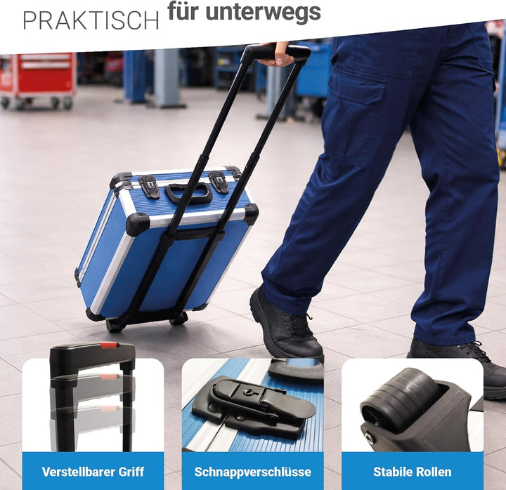 BITUXX Werkzeugkoffer 1200 teilig Werkzeug Knarrenkasten Werkzeugkiste Werkzeugtrolley Nusskasten Ra