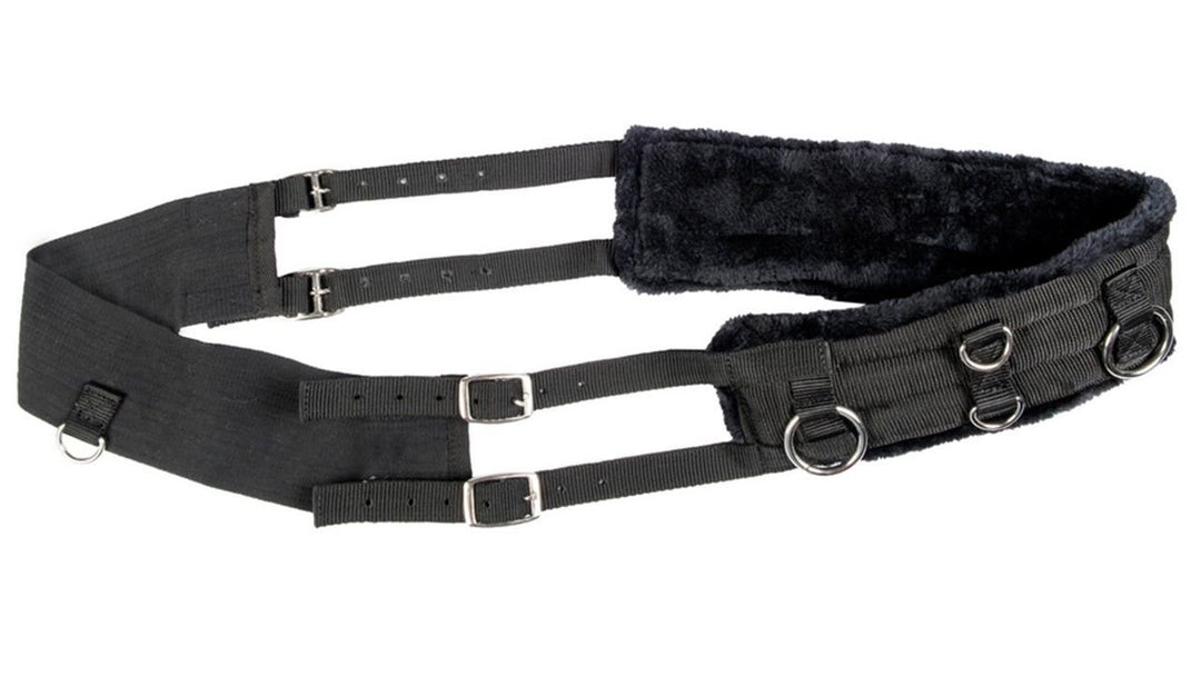 HKM Longiergurt -Teddy- Shetty Schwarz/Schwarz, Shetty Schwarz/Schwarz