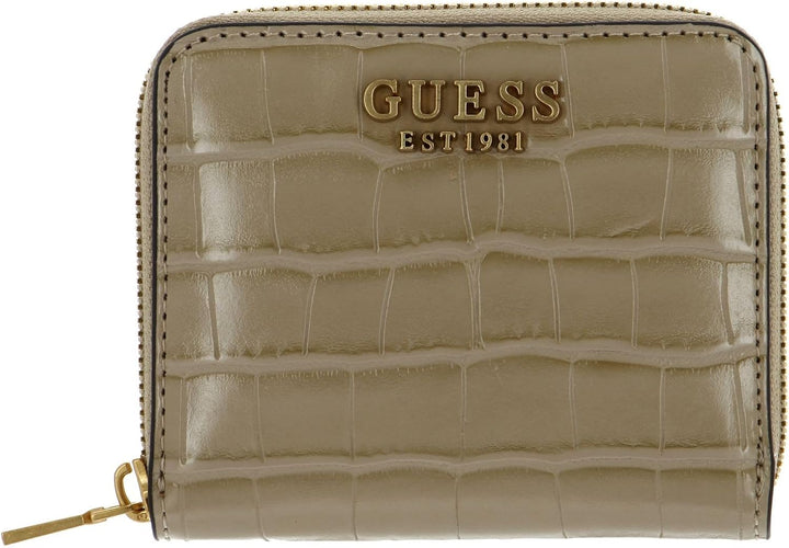 GUESS Damen Laurel SLG Small Zip Around Tasche, Taupe
