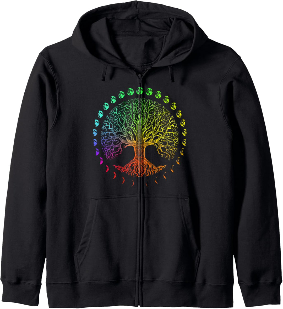 Baum des Lebens Phasen des Mondes Geschenk – Prisma Kapuzenjacke