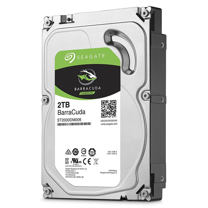 Seagate Barracuda 2TB interne Festplatte, 3.5 Zoll, 7200 u/min, 256 MB Cache, SATA 6GB/s, silber, Bu