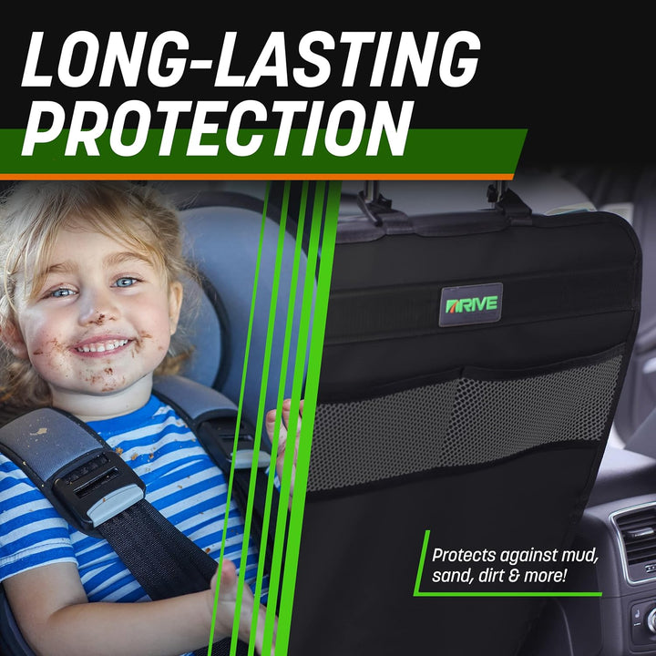 Drive Auto Products Autositzschutz für Baby mit Hundedecke 2er Pack Schwarz Packung mit 2 Stück Schw