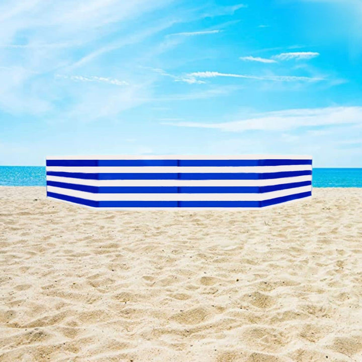 SILUK Strand Windschutz Sichtschutz 12m Blau-weiss, 12m Blau-weiss