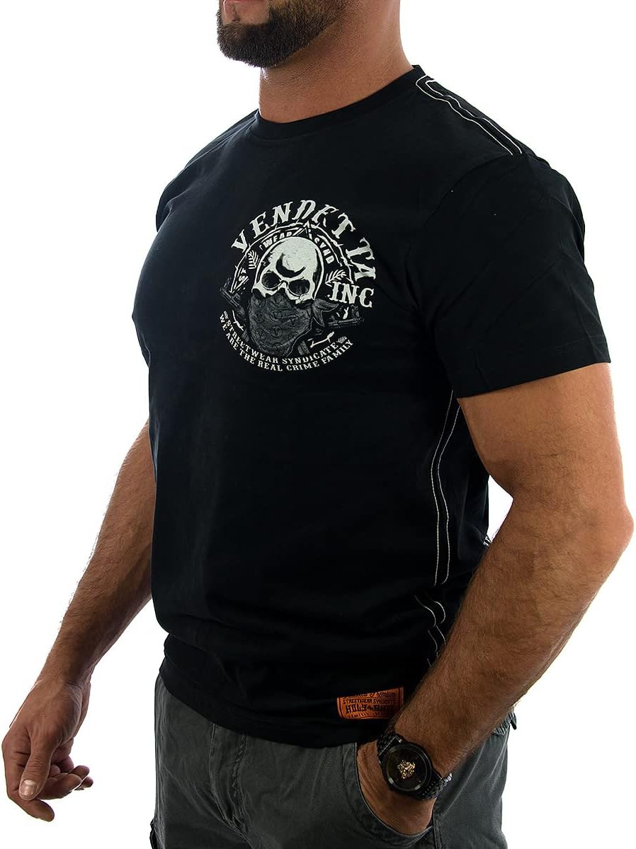 Vendetta Inc. Shirt Skull Maske schwarz Männer T Shirt Freizeit Club 1181 (XL)