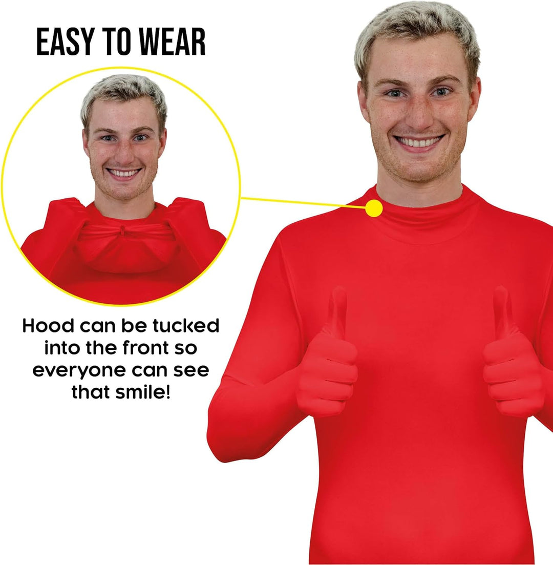 Morphsuits STSREM zweite Haut Kostüm- Ganzkörperkostüm, Unisex – Erwachsene, Rot, M M Rot, M Rot