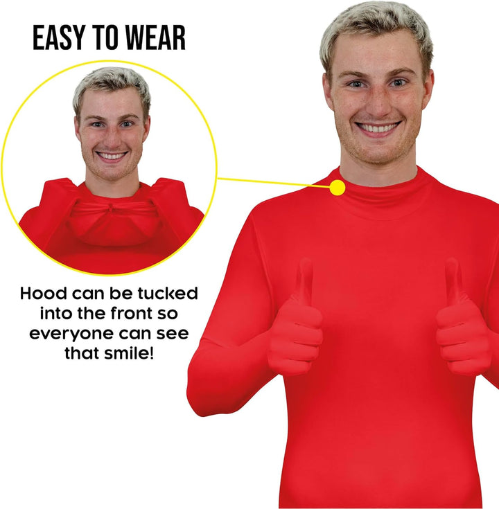 Morphsuits STSREX zweite Haut Kostüm- Ganzkörperkostüm, Unisex – Erwachsene, Rot, XL XL Rot, XL Rot