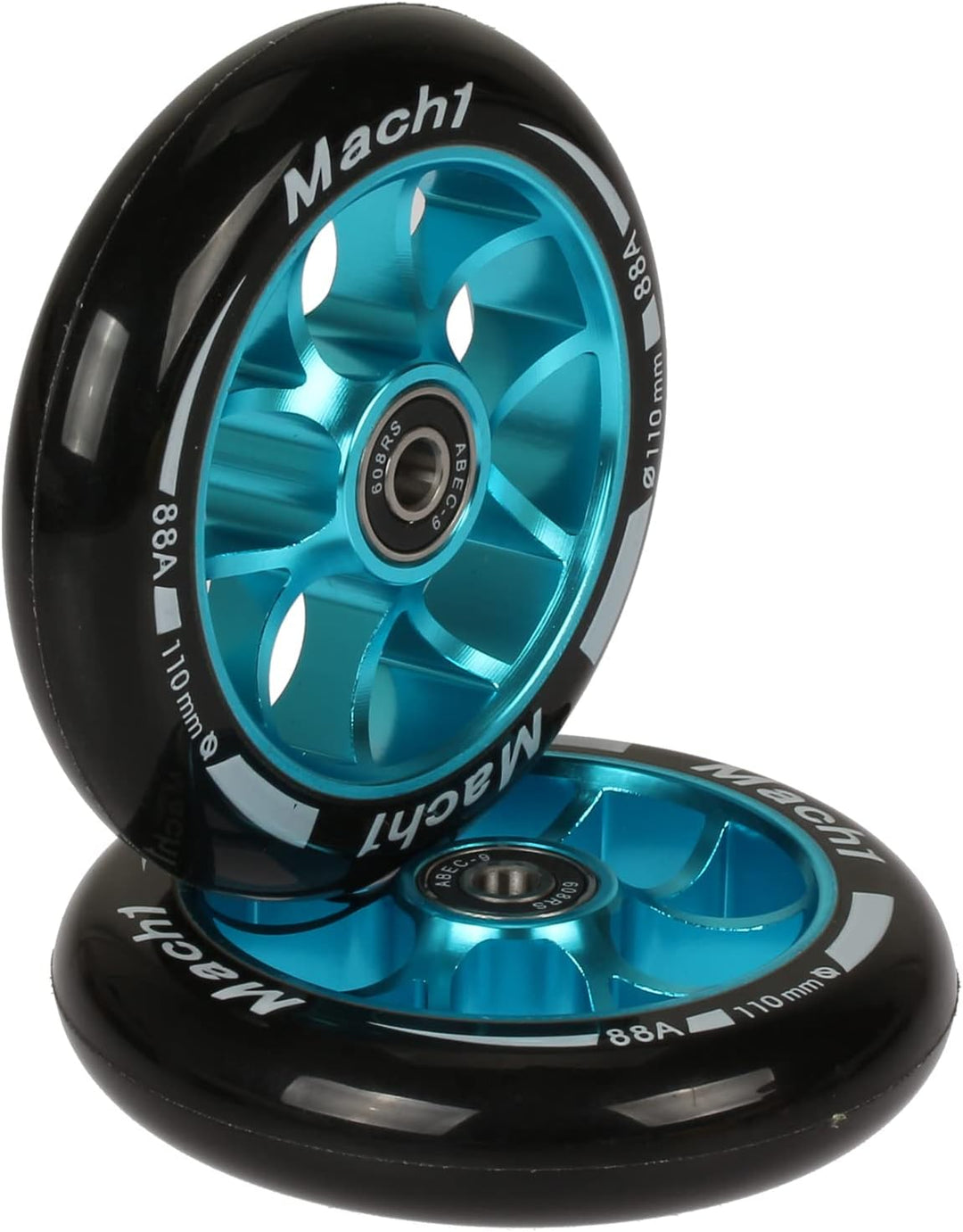 2 Stück 110x24mm Mach1 Stuntscooter Alu aluminium Rollen-Set inklusive Kugellager + Spacer - Cityrol