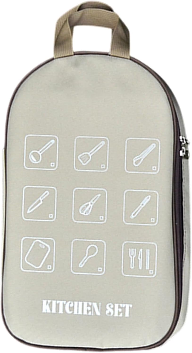 Camp Kitchen Organizer, Camping Accessory Organizer, 38x23x3cm High Capacity Camping Cooking Utensil