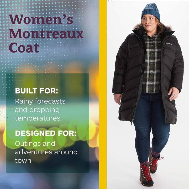 Marmot Damen Wm's Montreaux Coat, Leichte Daunenjacke, 700 Fill-Power, warmer Parka, stylisher Winte